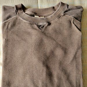 Woolrich 2-tone Cotton Crew Neck Sweater - XL, Coffee/Mocha (NEW WITHOUT TAGS!)